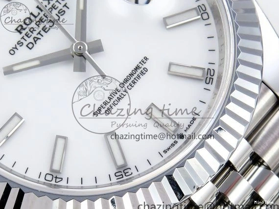 MiroTime 0112 Datejust 41mm 126234 904L Steel HGF 1:1 Best Edition White Dial on SS Bracelet VR Compact 1464